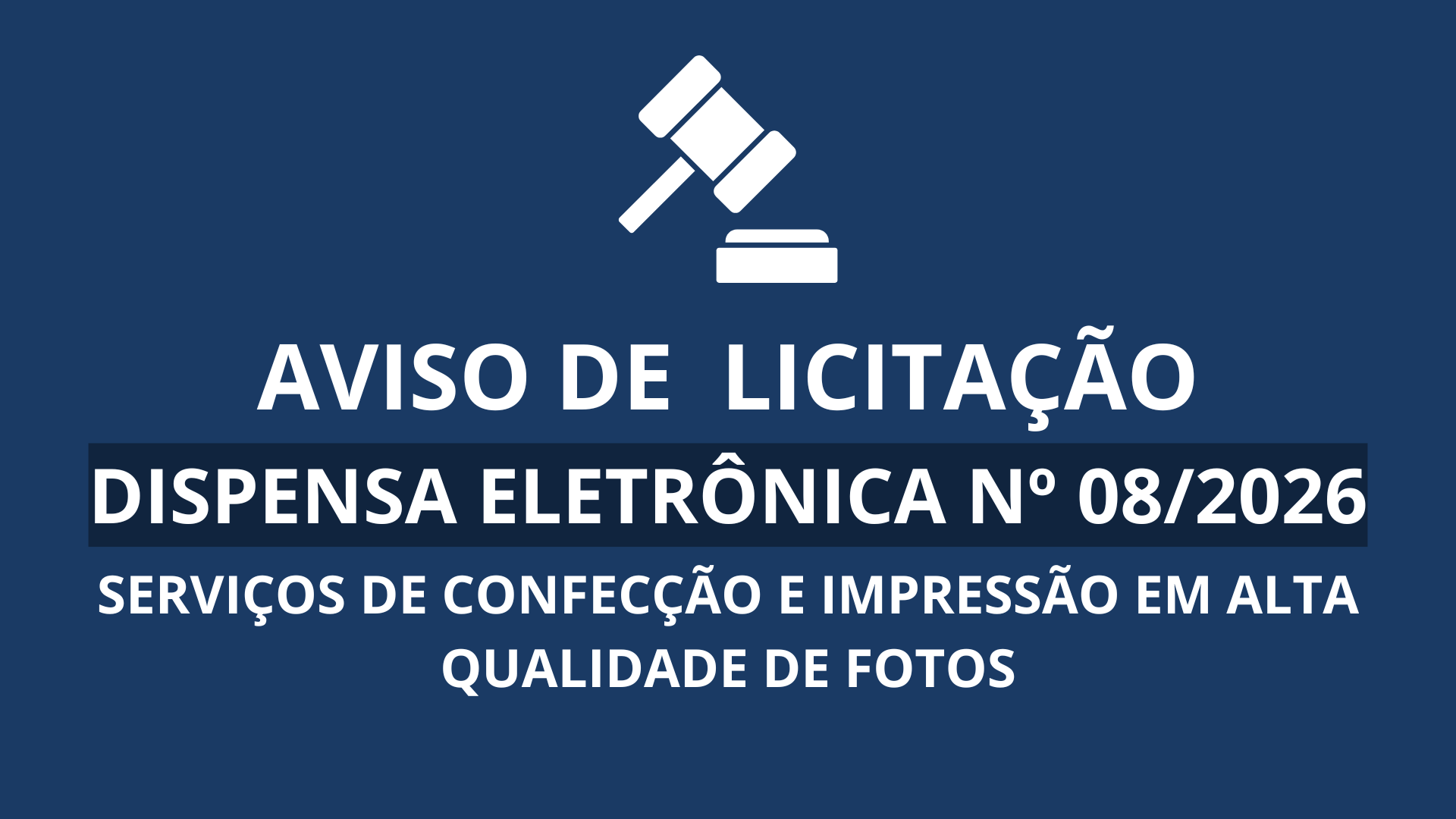 Aviso de Licitação