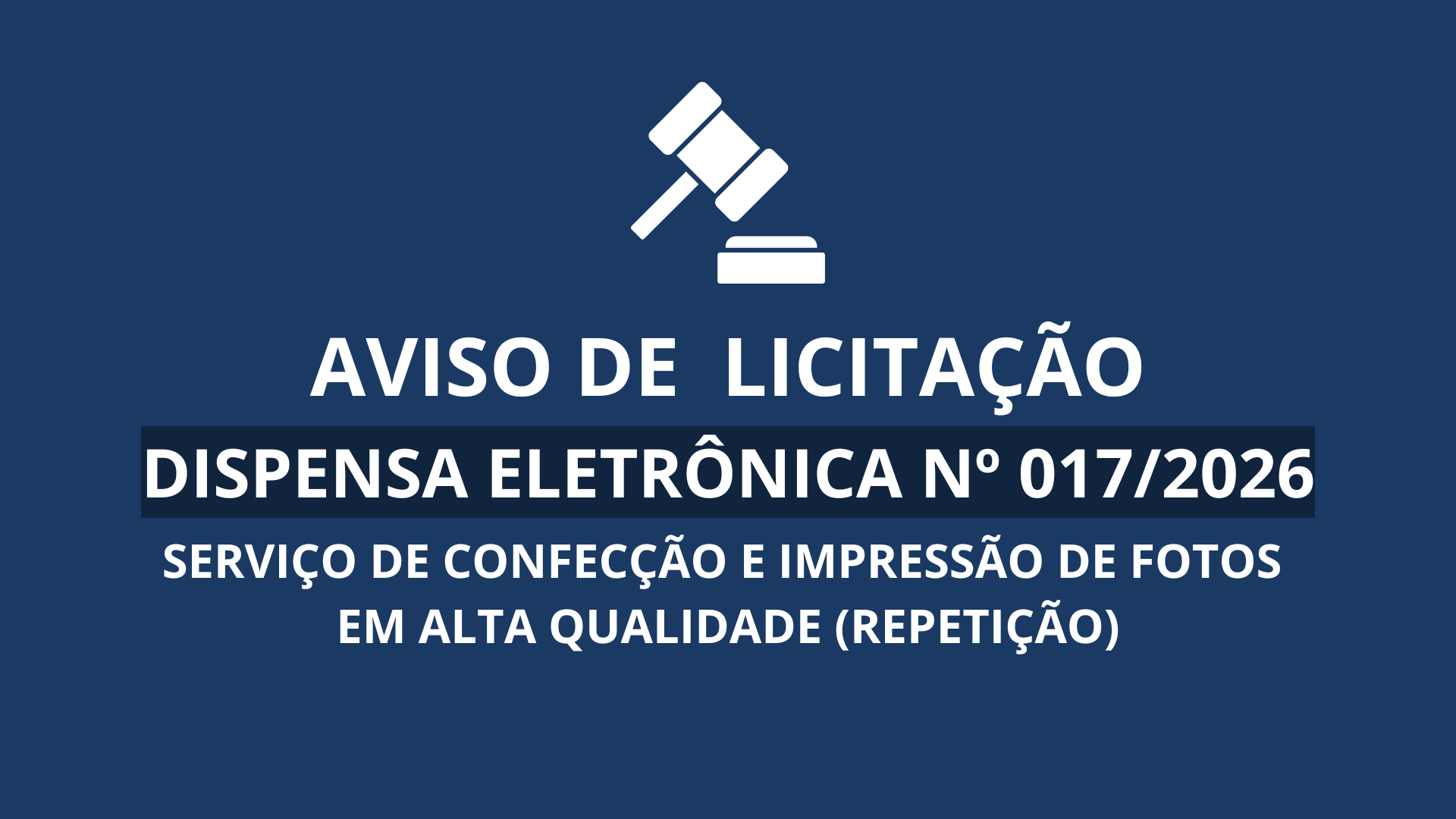 Aviso de Licitação