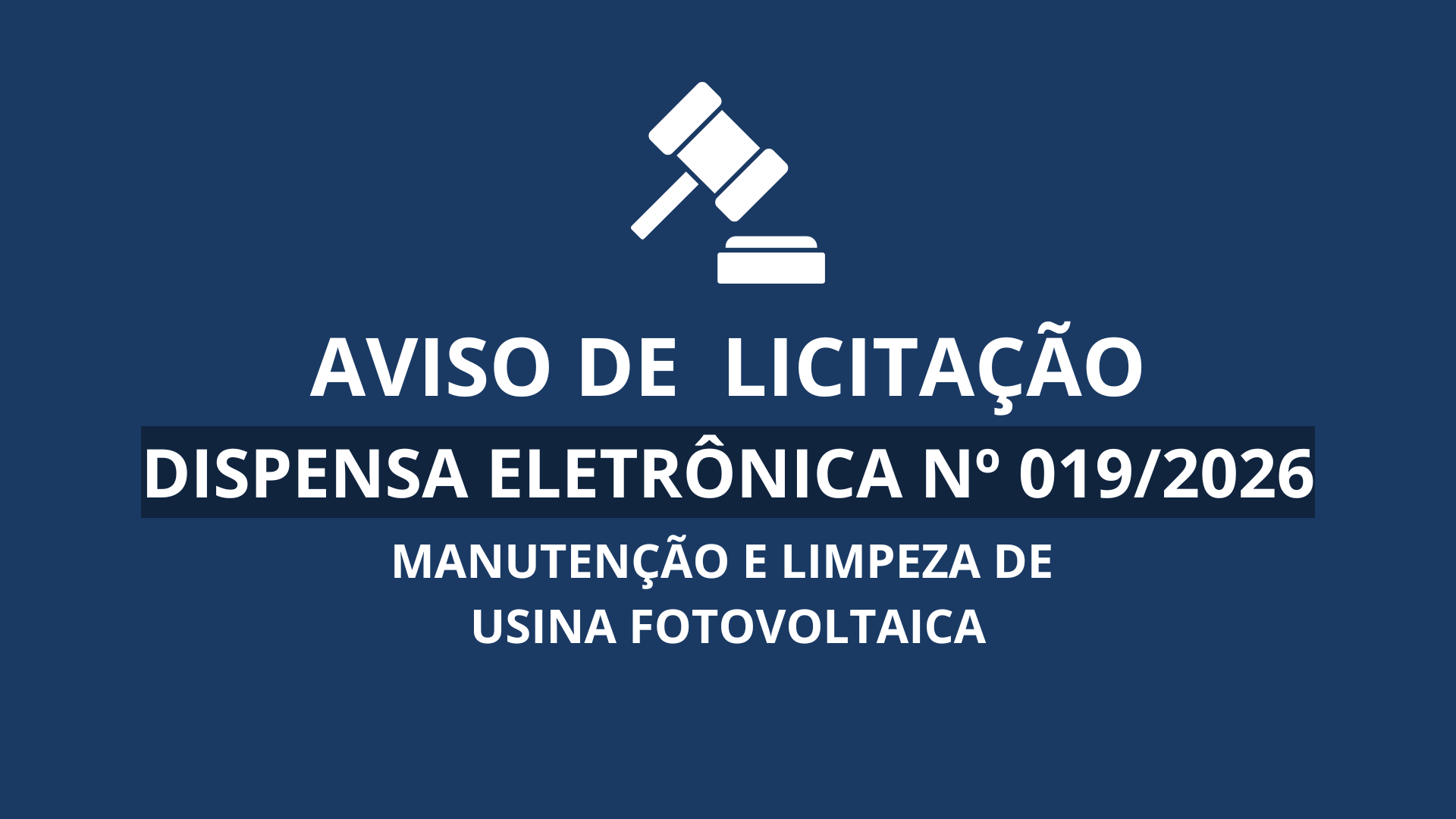 Aviso de Licitação