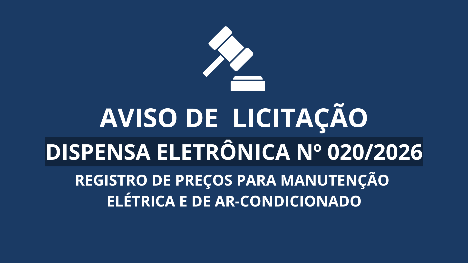Aviso de Licitação