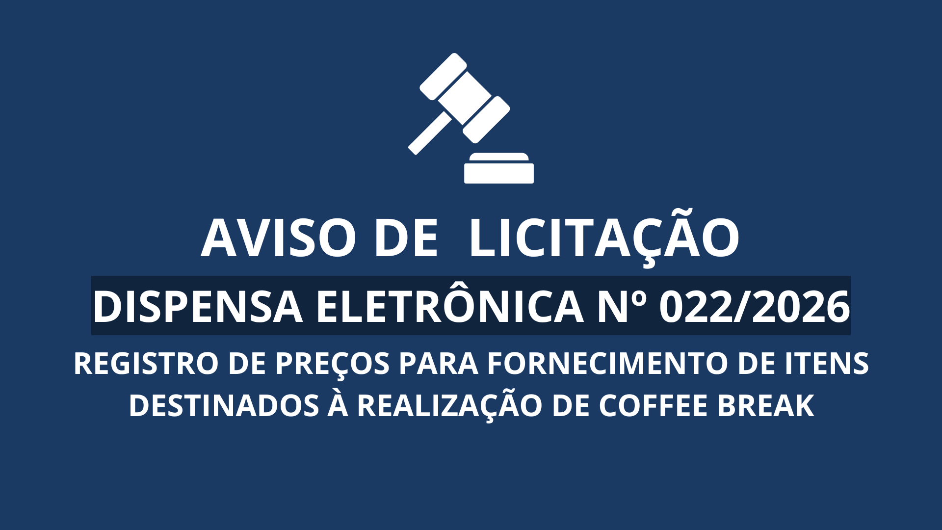 Aviso de Licitação