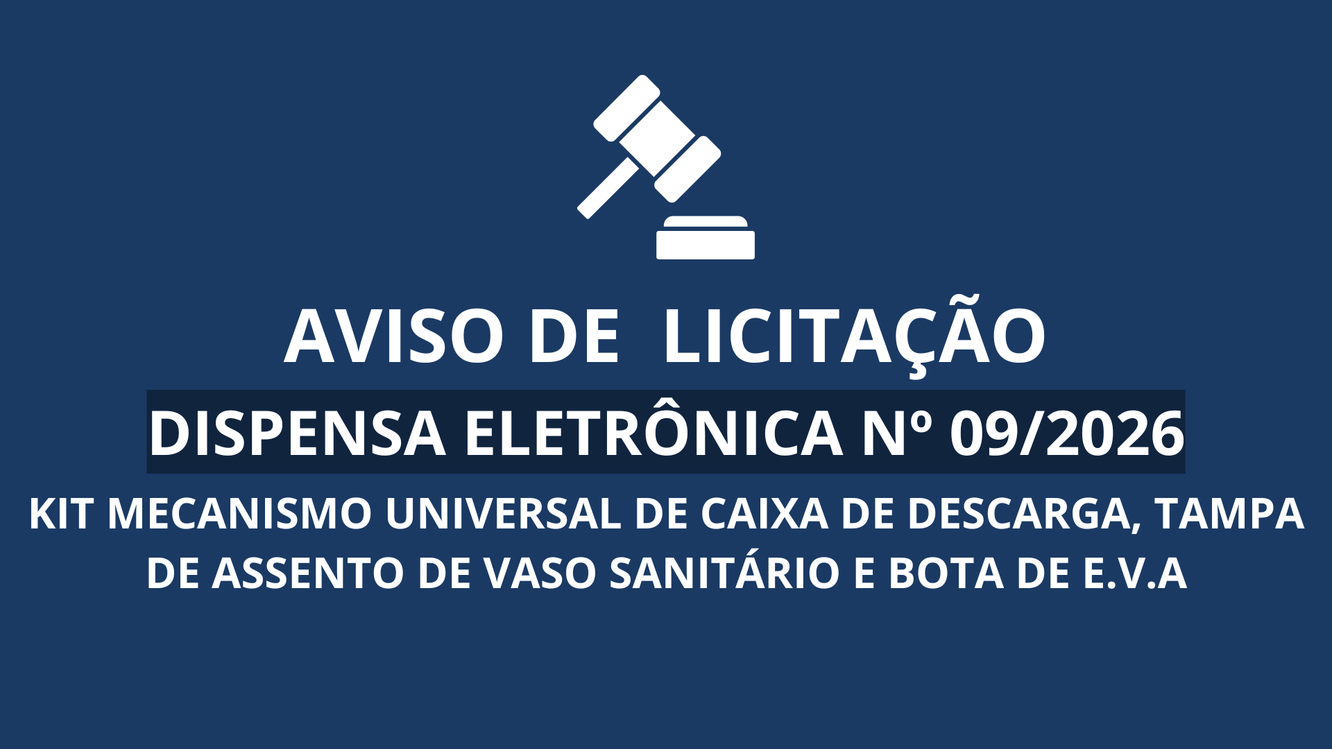 Aviso de Licitação