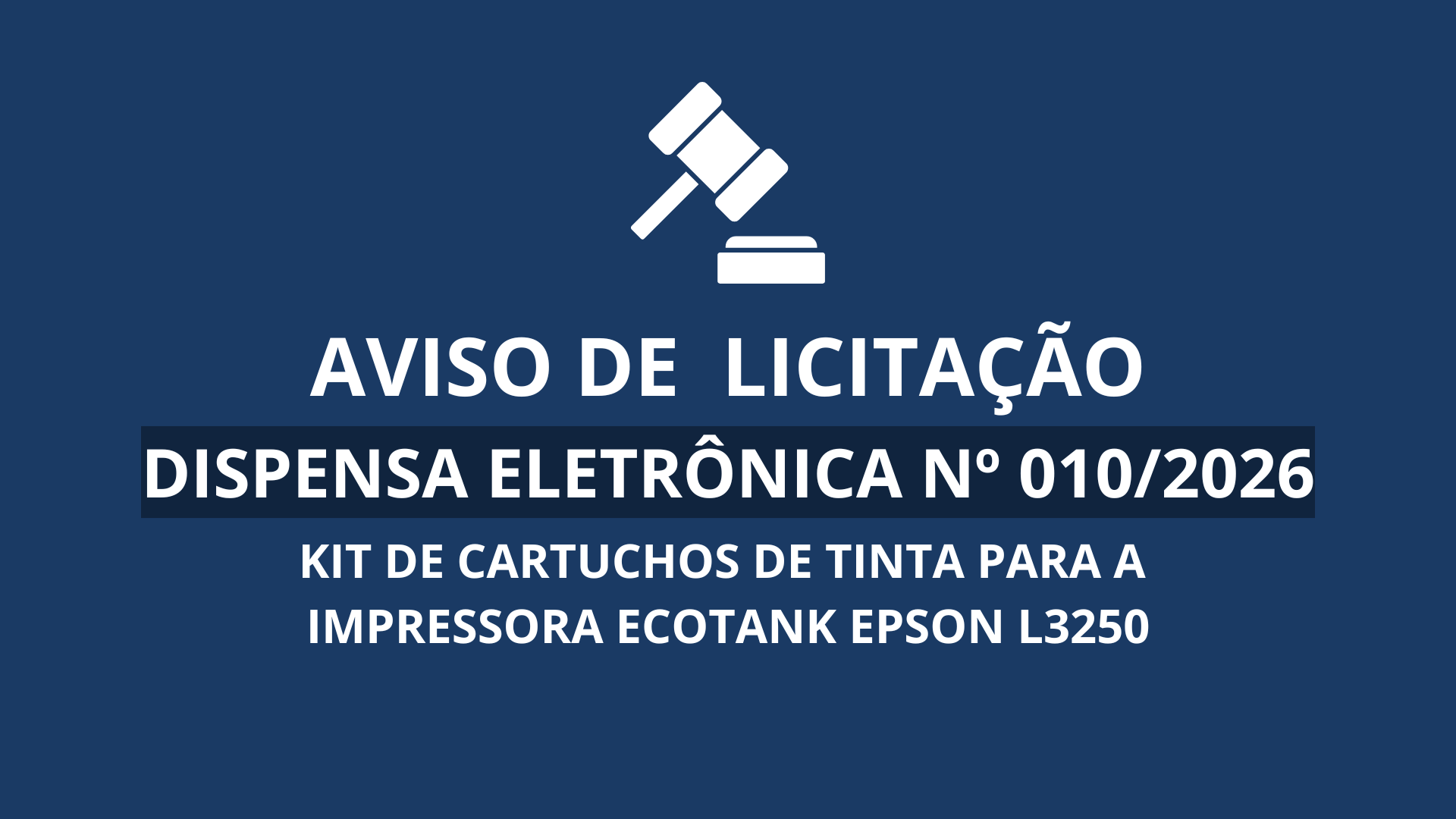 Aviso de Licitação