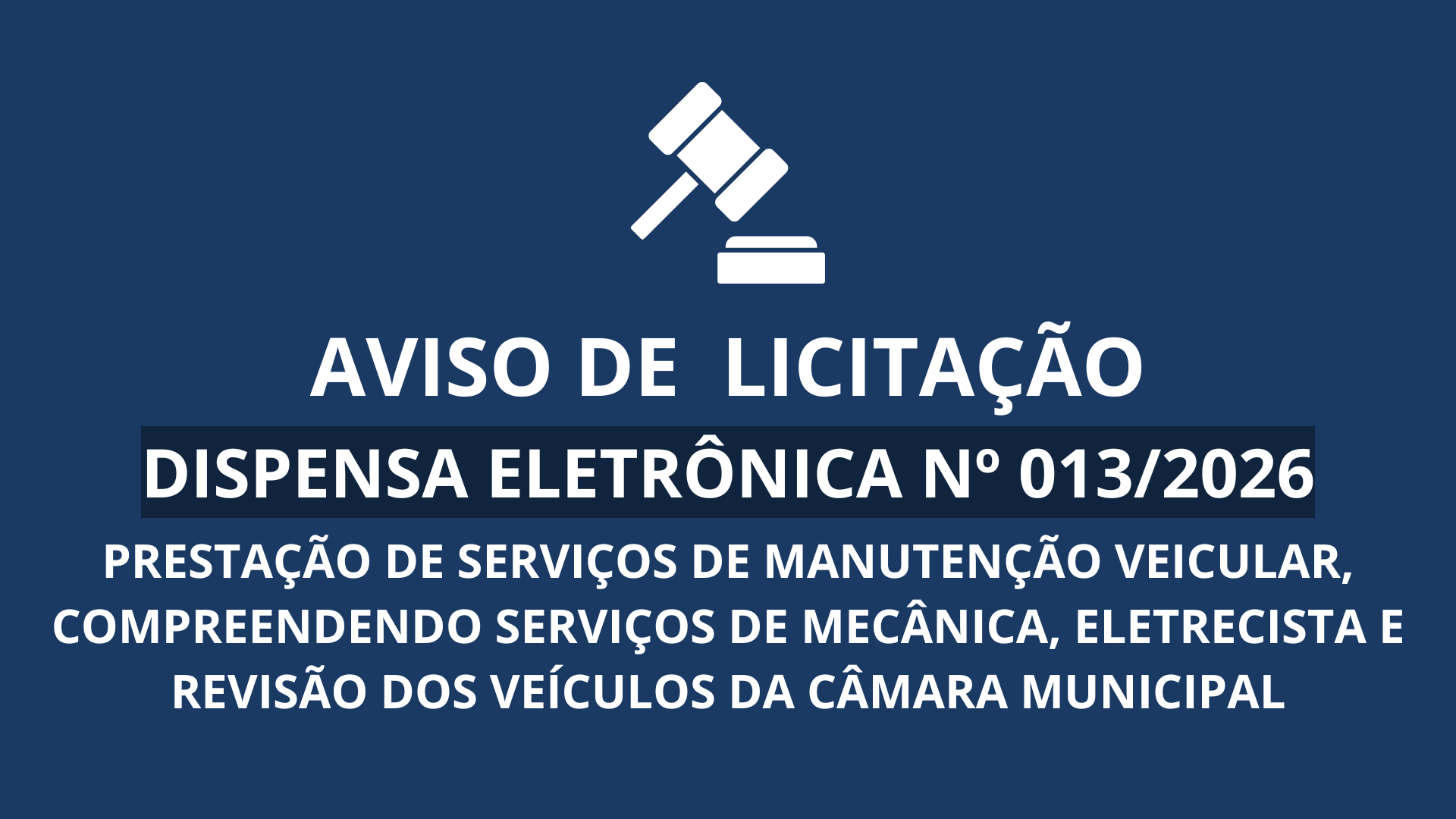 Aviso de Licitação