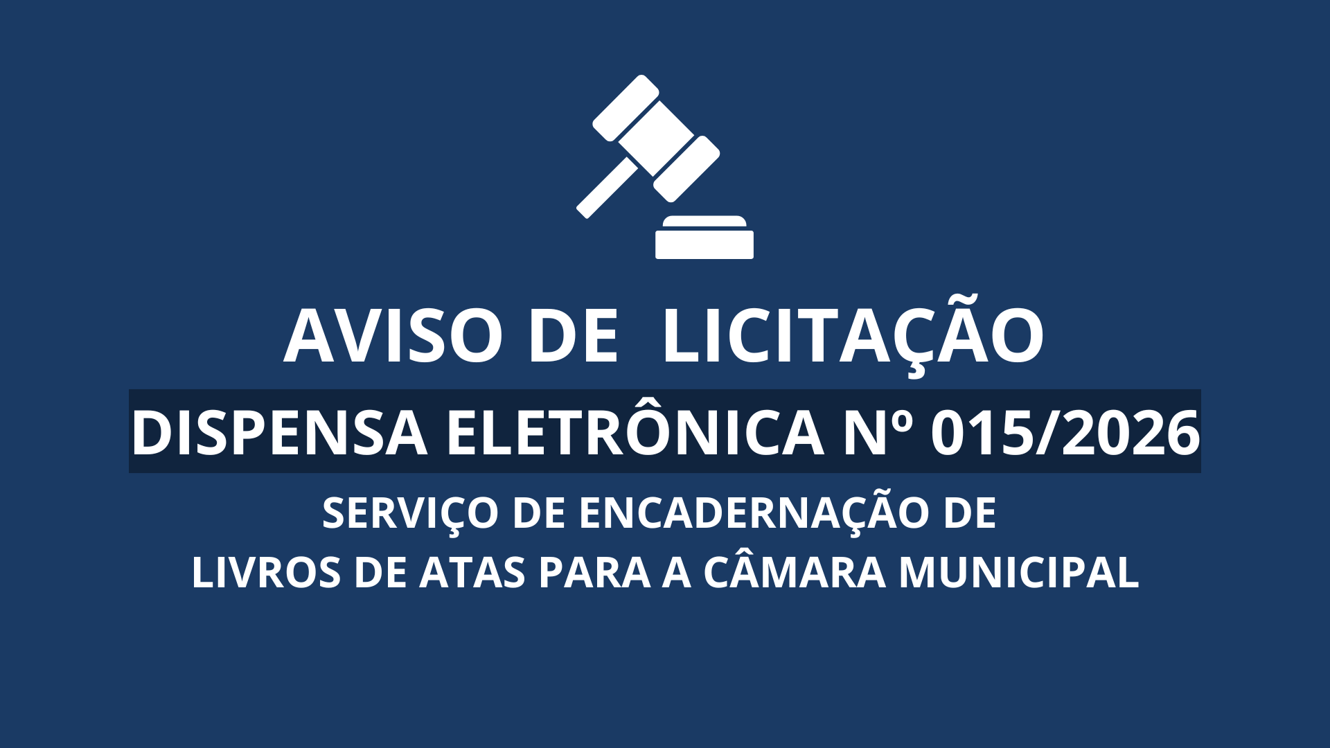 Aviso de Licitação