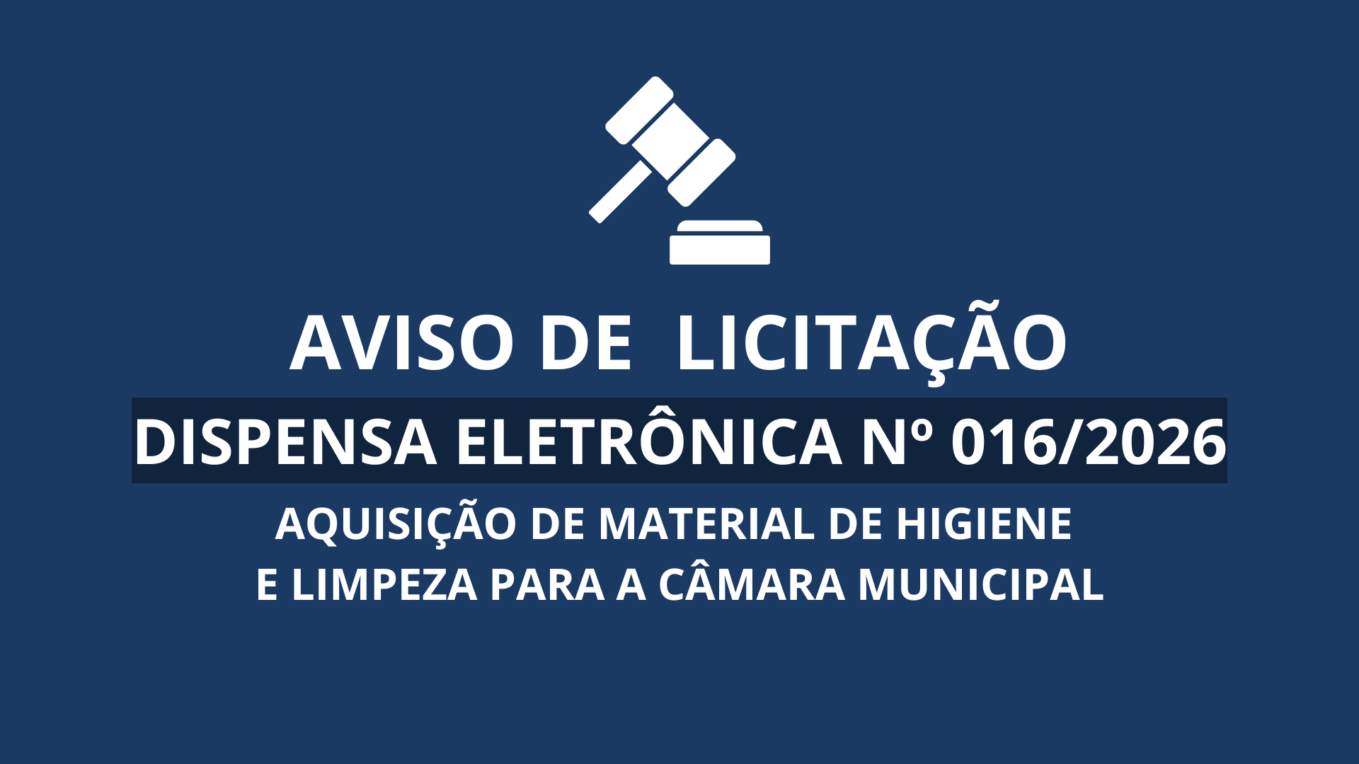 Aviso de Licitação