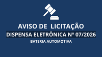 Aviso de Licitação