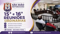 Câmara Municipal de São João Nepomuceno realiza a 15ª e 16ª Reuniões Ordinárias da Sessão Legislativa de 2026