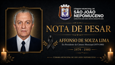 Câmara Municipal decreta Luto Oficial pelo falecimento do ex-presidente Affonso de Souza Lima