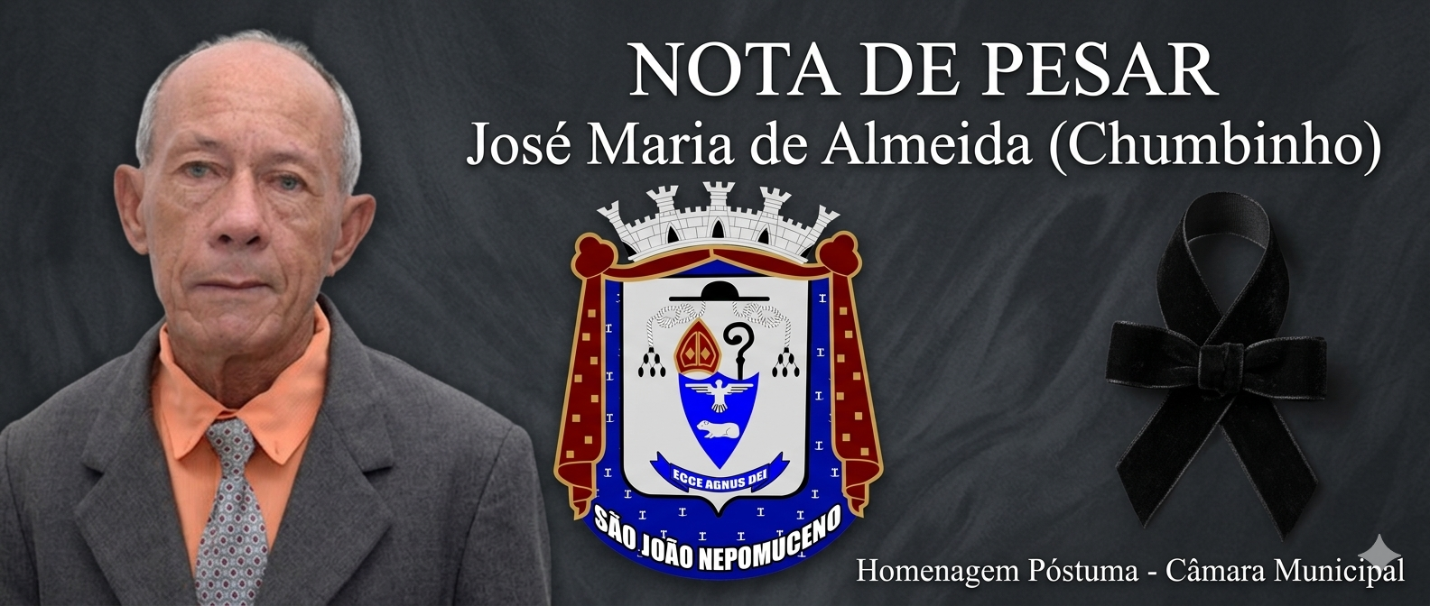 Câmara Municipal decreta luto oficial pelo falecimento do ex-Vereador José Maria de Almeida