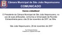 COMUNICADO - Câmara Municipal de São João Nepomuceno