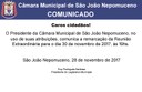 COMUNICADO - Câmara Municipal de São João Nepomuceno COMUNICADO - Câmara Municipal de São João Nepomuceno