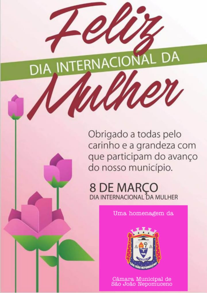 Feliz dia da Mulher!