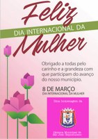 Feliz dia da Mulher!