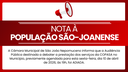 Nota à população são-joanense