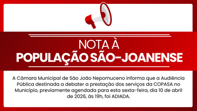 Nota à população são-joanense