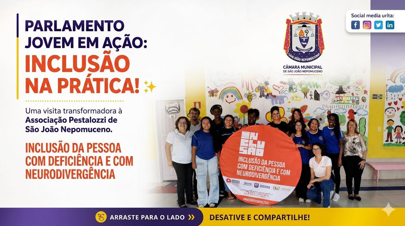 Parlamento Jovem visita Associação Pestalozzi e vivencia a inclusão na prática